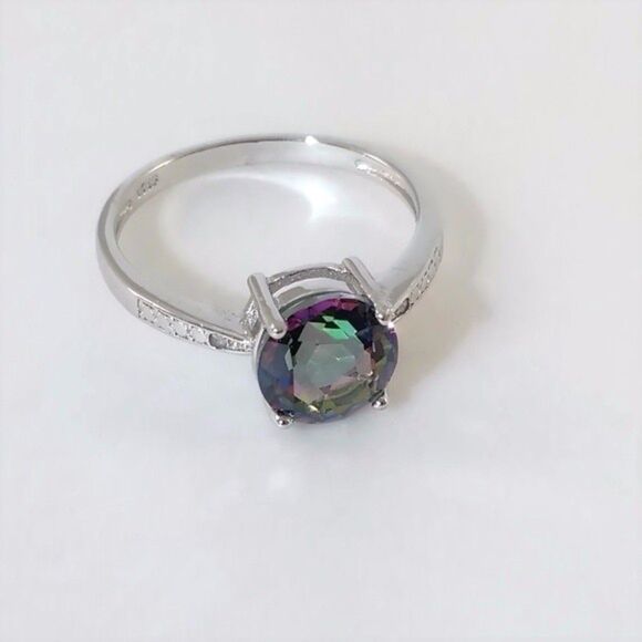 Mystic Gemstone Ring 2 Carats Size 7-1/4 - Picture 3 of 6